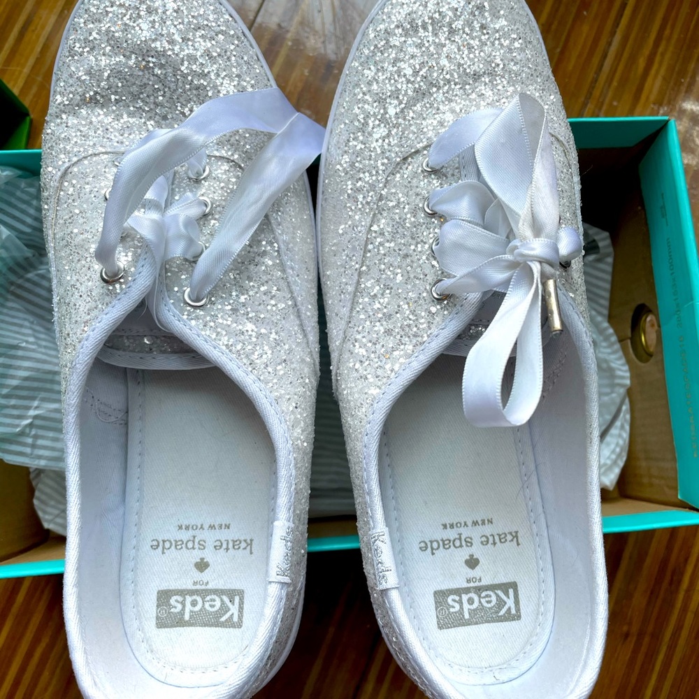 Kate Spade white keds! Perfect for any bride to be!